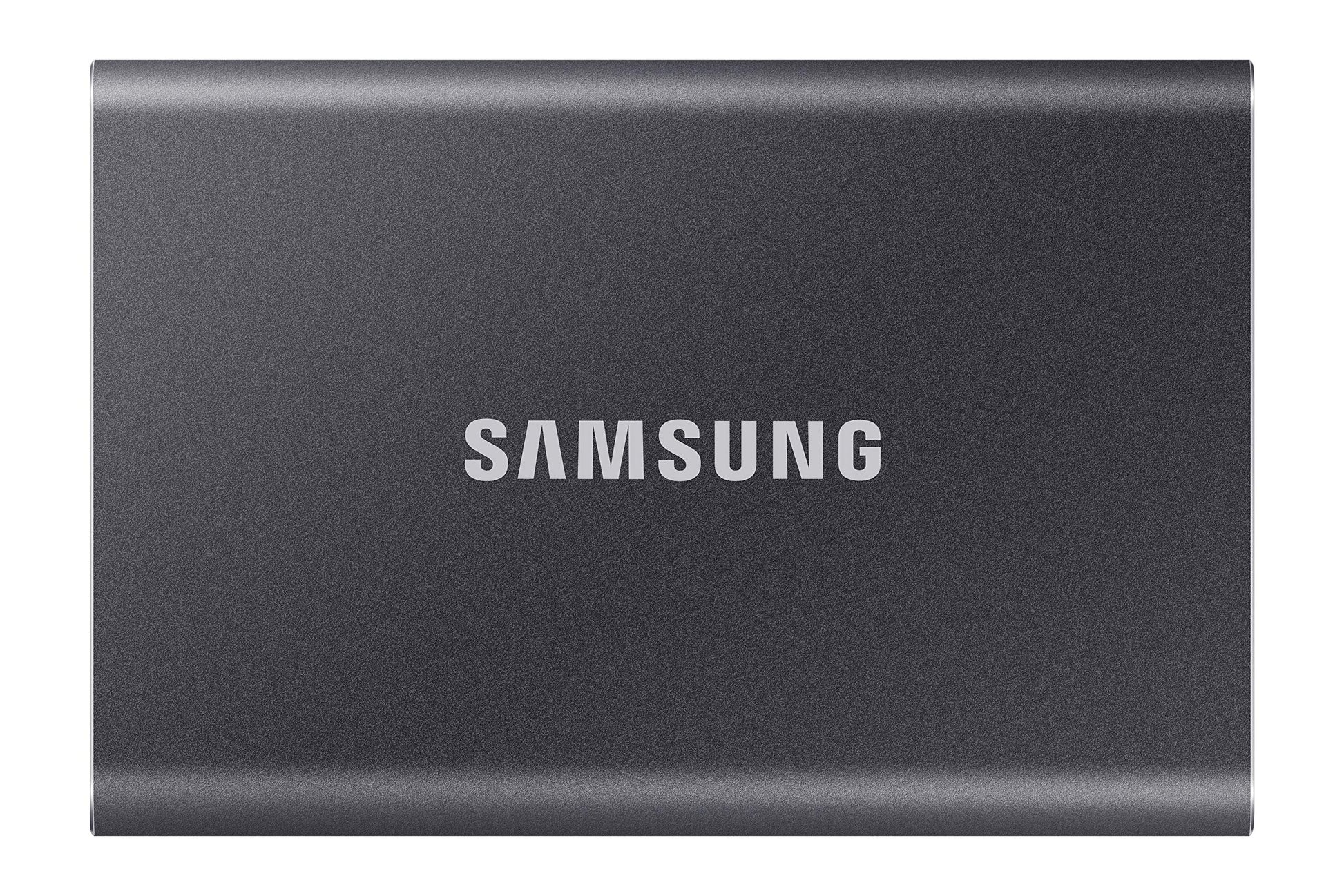 Samsung Portable SSD T7 Externe SSD 1TB Grau MU-PC1T0T/WW. Kompakte, graue SSD speichert Daten schnell und sicher mobil.