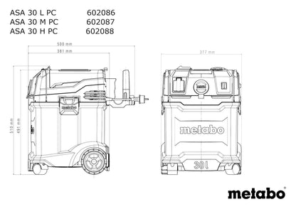 metabo ASA 30 L PC Allessauger mit Filterreinigung - 602086000