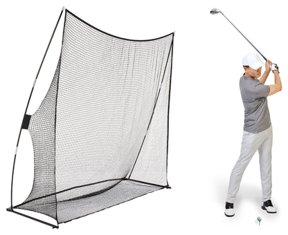 Amazon Basics Golf-Trainingsnetz tragbar - 2.44x2.44m schwarz