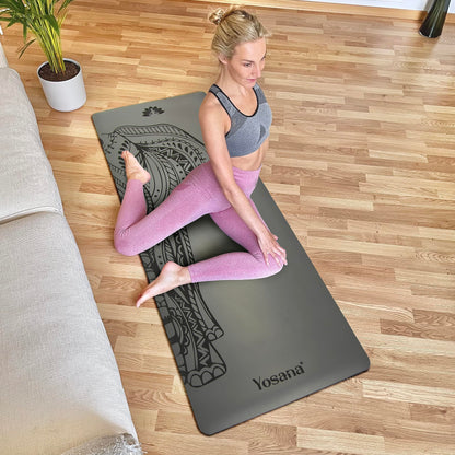 Yosana Yogamatte Naturkautschuk ECO PU Ultra Grip - 183x68cm 4mm