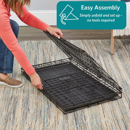 MidWest Homes for Pets iCrate 1536DDU Hundebox – Doppeltür Schwarz 90cm